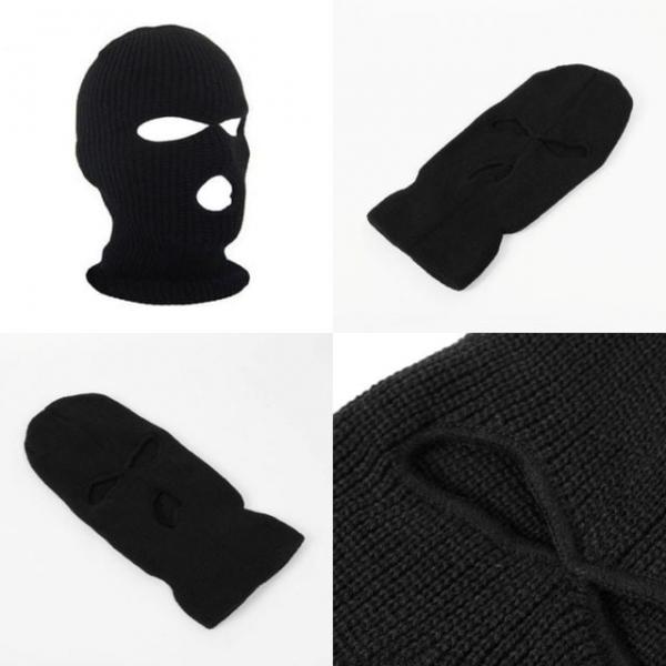 니트 복면 바라클라바 블랙 방한 페이스마스크
