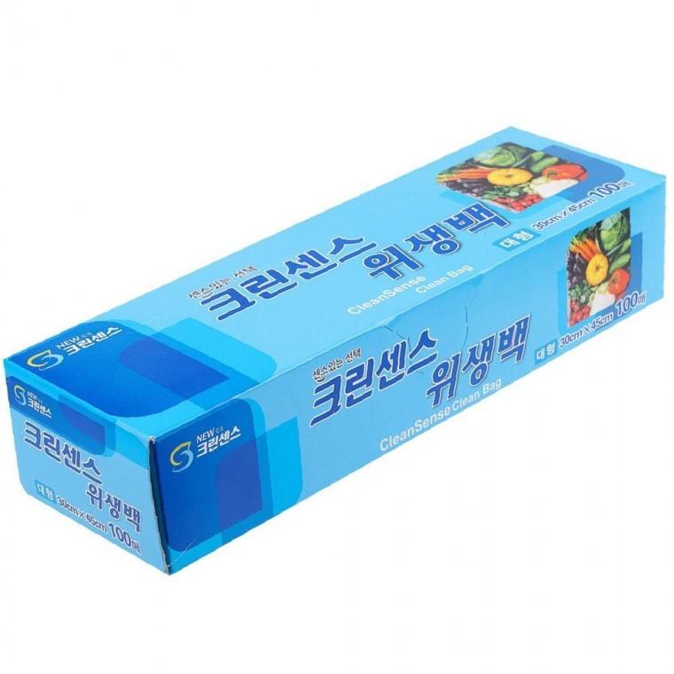 국산 크린센스 정리 비닐 봉투 위생백 롤백 30x45cm 100매