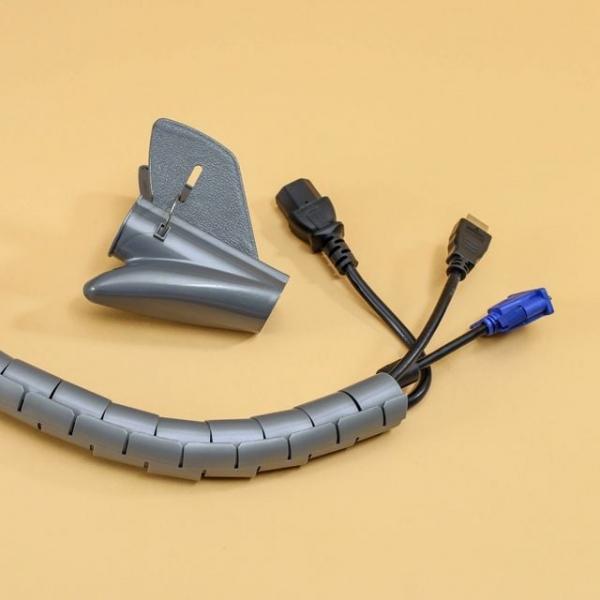 3m 스네이크 커버 2세트 최대지름 16mm 그레이  인터넷선정리 케이블선정리홀더