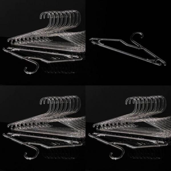 투명 슬림 옷걸이 10p세트 펄화이트 쇼핑몰옷걸이 여성옷걸이