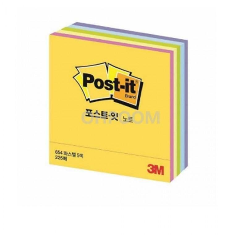 노트 파스텔 45장 5색상 76x76mm 점착메모지 체크리스트메모지 모니터메모