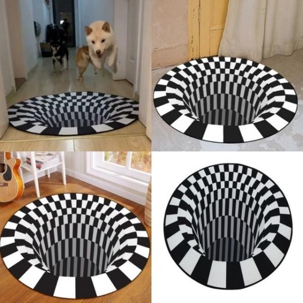 3D 입체 착시매트 80cm 발매트 놀이매트