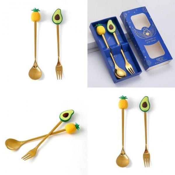 티스푼 티포크 세트 과일B 디저트커트러리 과일포크다과포크
