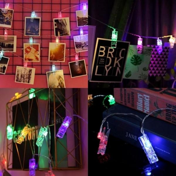 20구 LED 클립 집게 전구 3M 전구가랜드 카드걸이