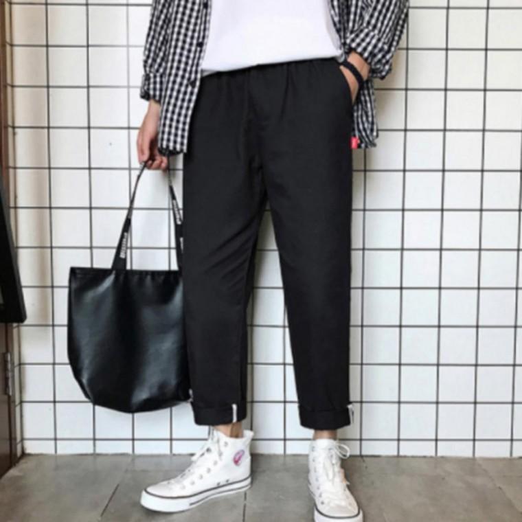 면 바지 밴딩 팬츠 남자 베이직 캐주얼 데일리