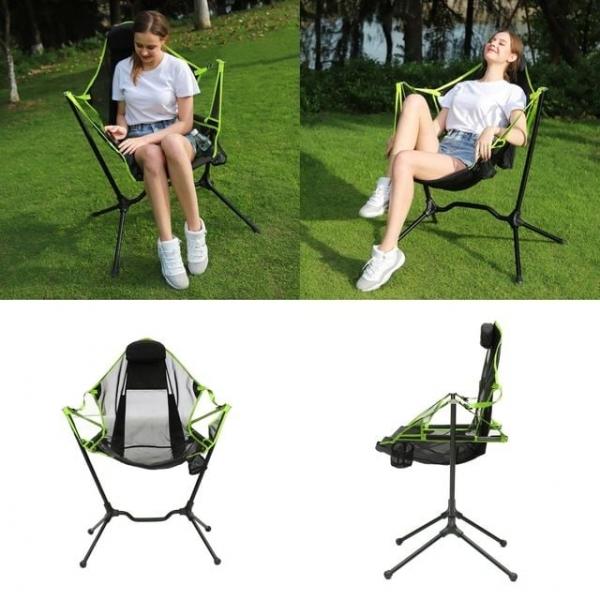 접이식 스윙 캠핑의자 그린 접이식야외의자 피크닉의자