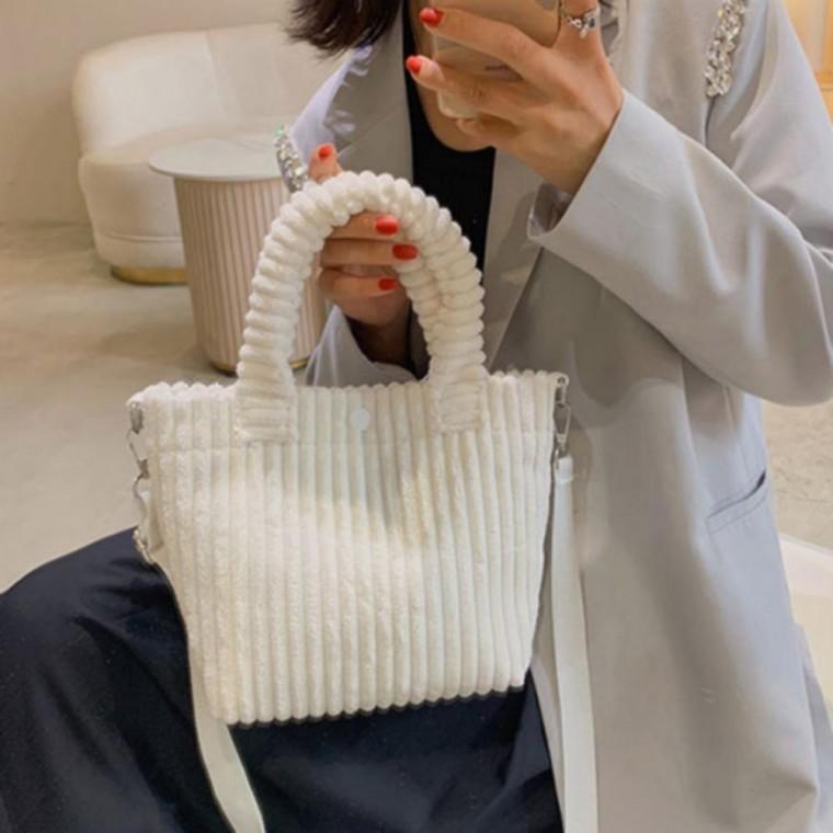 핸드백 크로스 가방 여성 코듀로이 데일리 심플