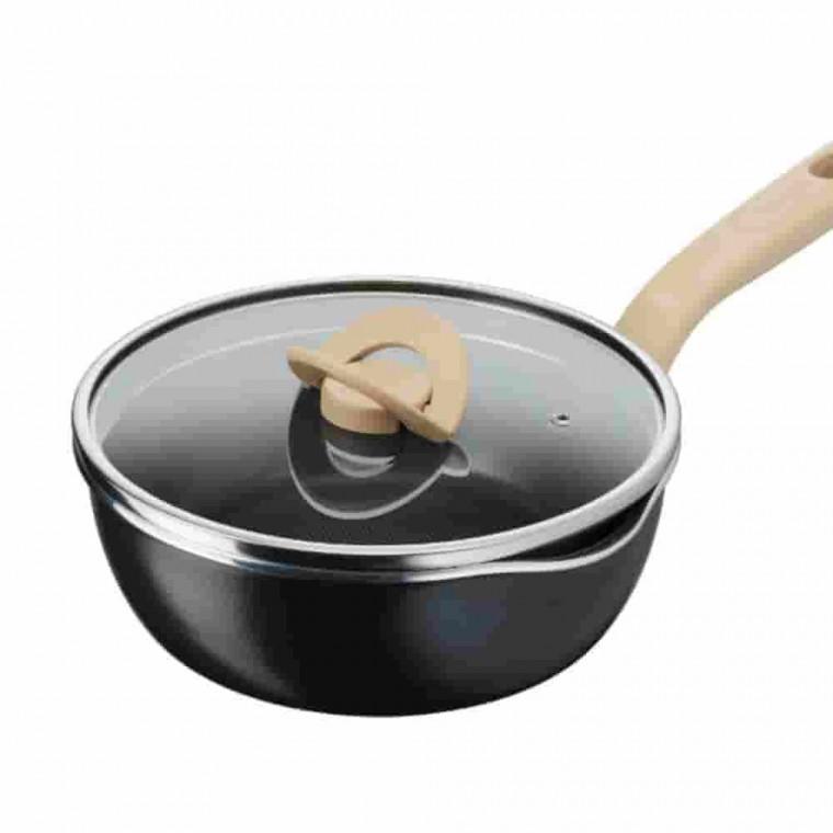 블랙뚜껑 편수냄비 22cm 자취생냄비 인덕션전골팬 라면냄비 예쁜냄비 전골팬