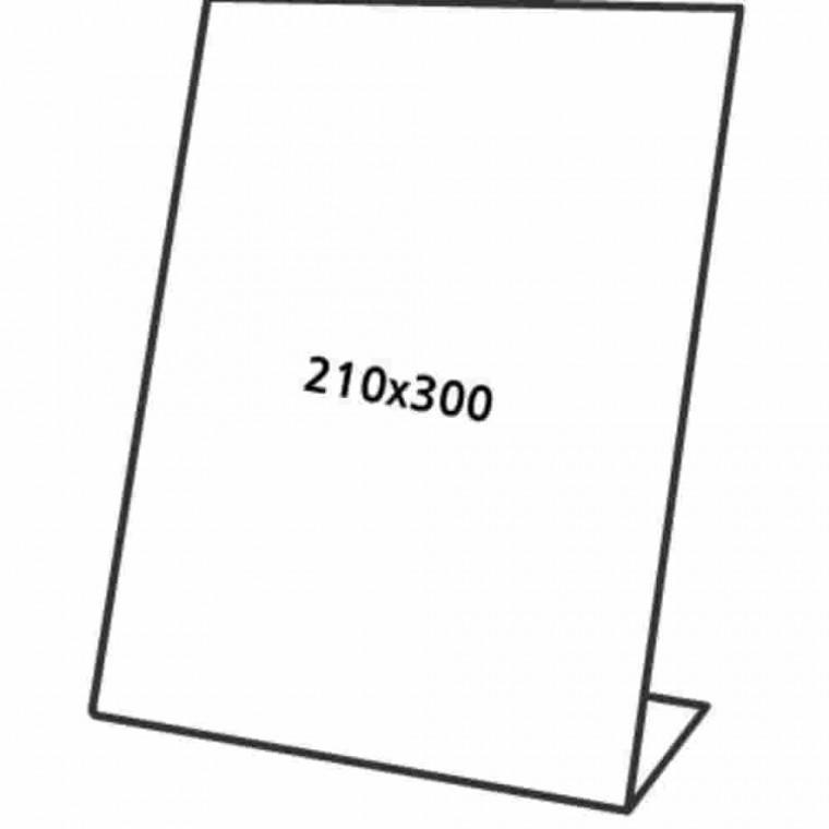 쇼케이스 단면210x300 카운터안내판 메뉴판거치대 L자거치대 전시거치대 POP거치대