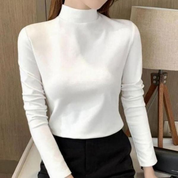 여자상의 간절기 겨울 기모 반폴라티 슬림핏 데일리룩 스포츠탑 끈나시 이너웨어 여자원피스 티셔츠 나시티