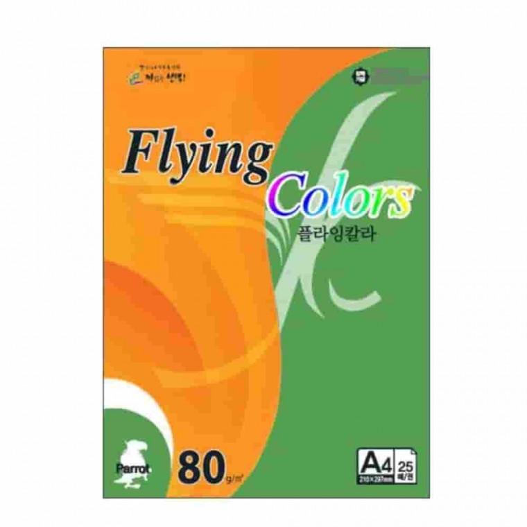 플라잉칼라 초록색 A4 80g 25매 에이포용지 A4용지 컬러용지 컬러A4용지