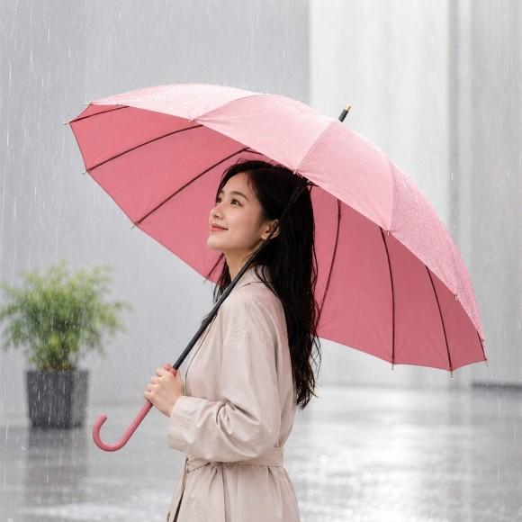 레인윈드 튼튼 자동 장우산(핑크)