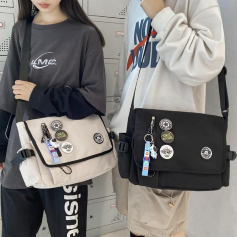 크로스백 가방 보조 학원 베이직 캐주얼 뱃지