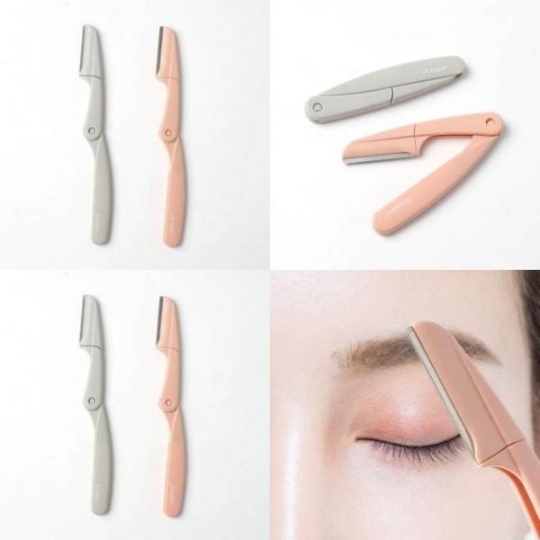 눈썹칼 2개입 x 2세트 핑크+그레이 남자눈썹칼 눈썹다듬기