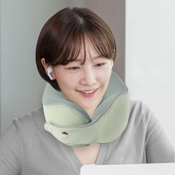 메모리폼 목베개 그린 차량용메모리폼목베개 비행기목베개