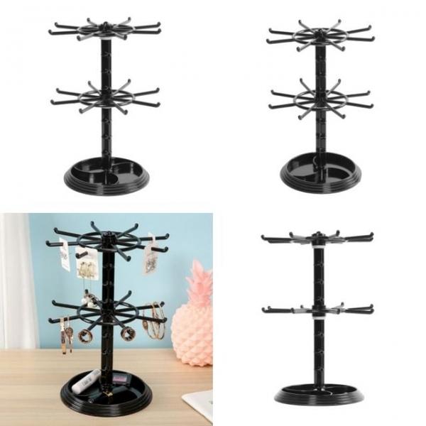 후크 2단 액세서리 거치대 블랙 악세사리트레이 악세사리정리함