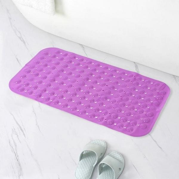 미끄럼방지 욕실매트 34x64cm 퍼플 화장실 세면대발판
