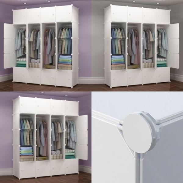 화이트 선반 옷장 147x183cm 베란다옷장 좁은방옷장