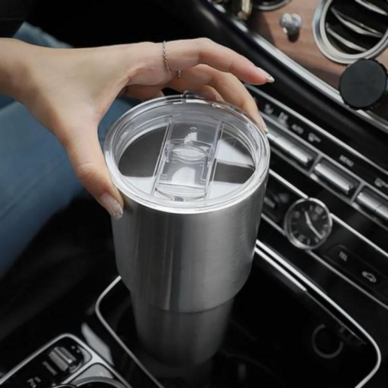 캠핑 900ml 드라이버텀블러 이중단열 대용량 스텐실버