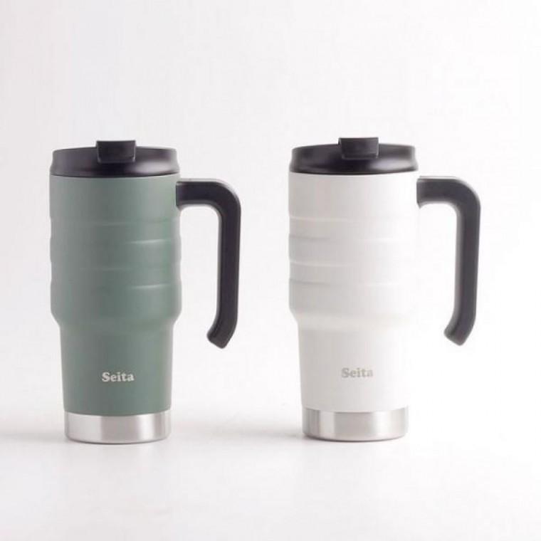보온 텀블러 보냉 손잡이 590ml 머그텀블러 스텐