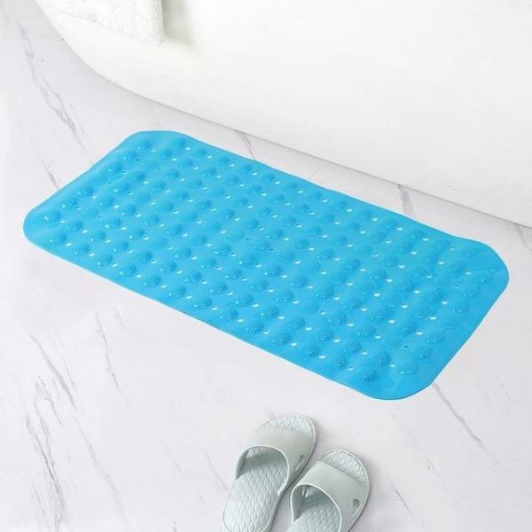 미끄럼방지 욕실매트 34x64cm 블루 욕실깔판 화장실바닥매트