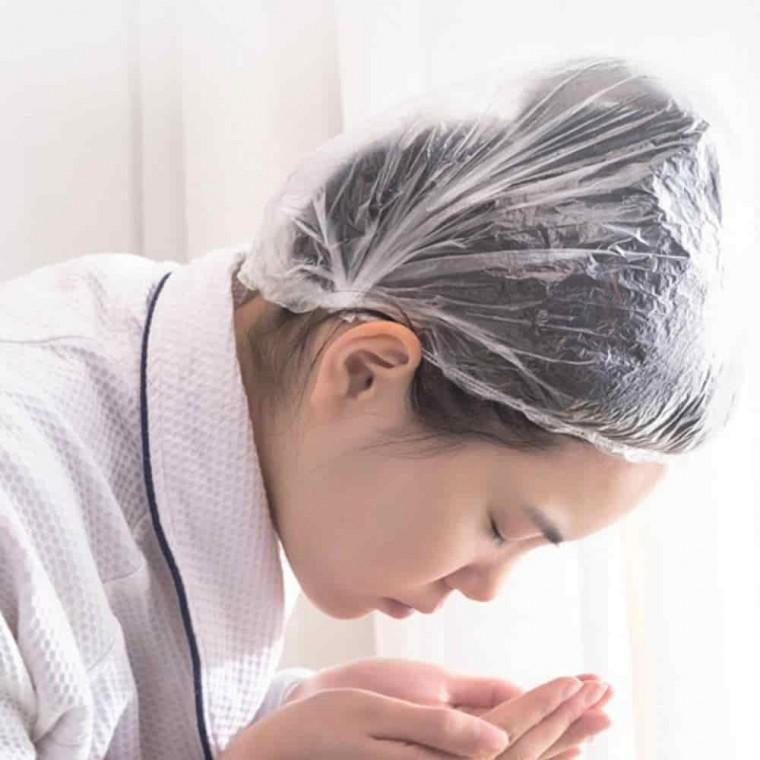 샤워캡 100매 헤어비닐캡 트리트먼트헤어캡 비닐헤어캡 샤워모자 비닐캡