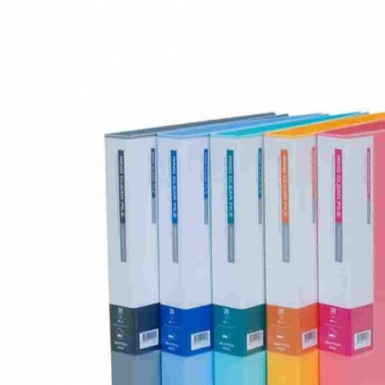 링클리어화일 A4 30매 노랑색 문서보관함 서류홀더 업무보고서 학교파일