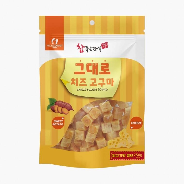 강아지고구마큐브 닭고기맛 그대로말랑고구마큐브 강아지고구마간식 강아지영양간식
