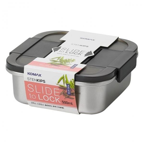 코멕스 스텐킵스 슬라이드 투락 정사각(기본형) 500ml