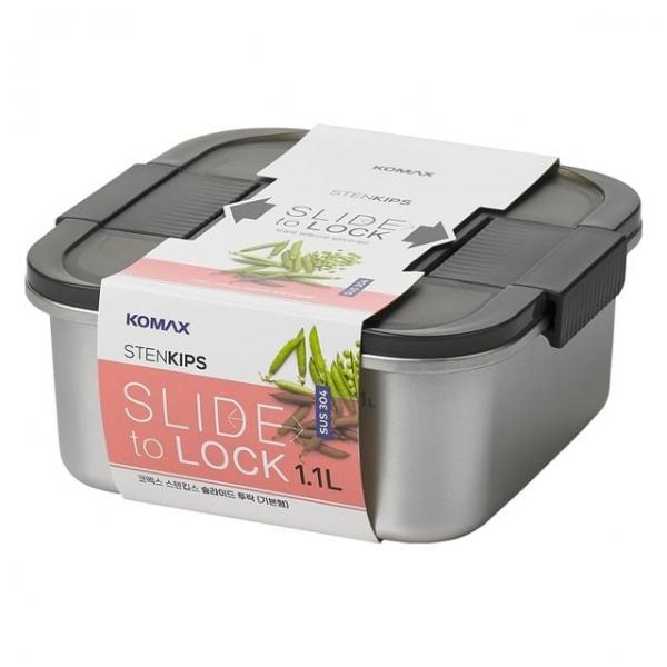 코멕스 스텐킵스 슬라이드 투락 정사각(기본형) 1.1L