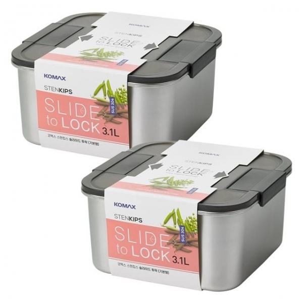 코멕스 스텐킵스 슬라이드 투락 정사각(기본형) 3.1L X 2개