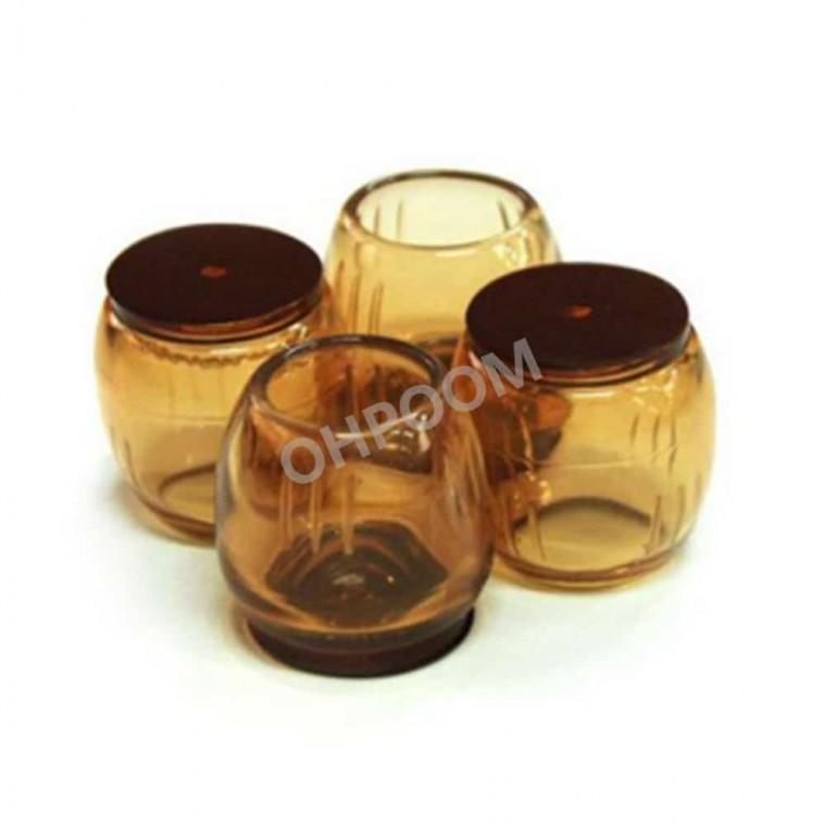 투명의자발캡 원형 40mm 4개 1조 의자소음방지 식탁다리커버 식탁발커버