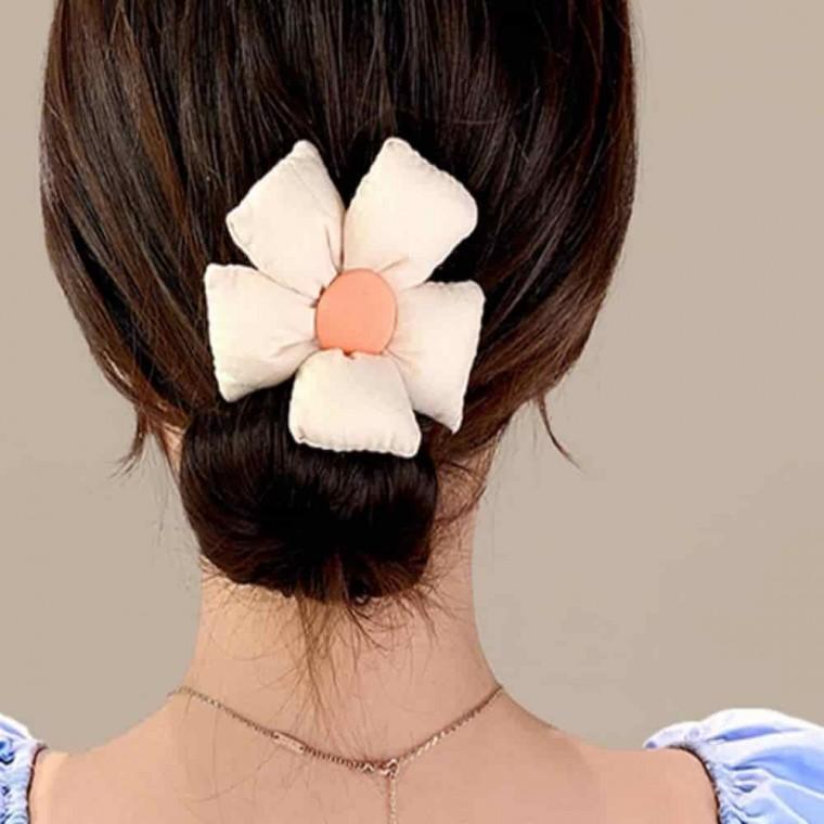 와이어 플라워 머리끈 로우번 와이어머리띠 플라워헤어밴드 반묶음헤어 헤어소품