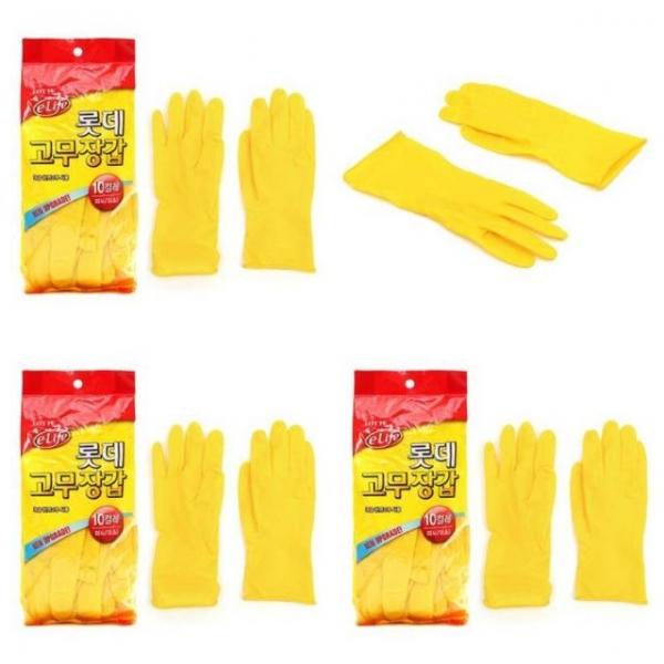 미니 고무장갑 10켤레 S 옐로우 매장 청소