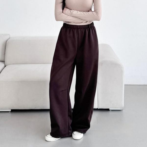 도프웨어 공용 보들기모 커브드쉐입 루프핏 팬츠