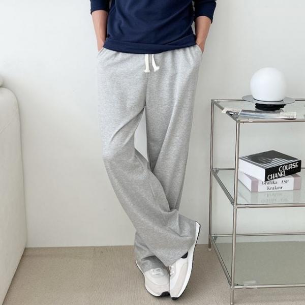 트리웨어 공용 베이직면 기모 오버와이드팬츠