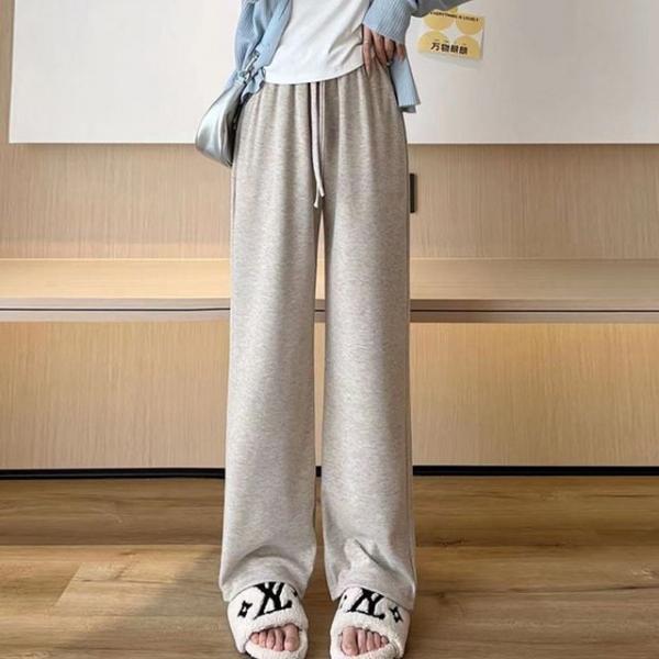 챔웨어 부드러운 겉기모 밴딩 루즈와이드바지