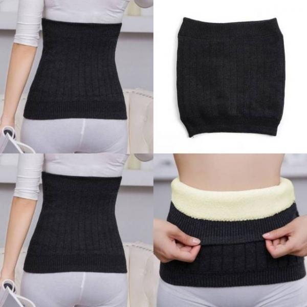 니트 양털기모 방한 복대 차콜 배워머 복부워머