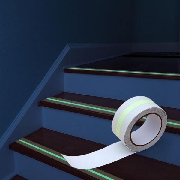 안전라인 미끄럼방지 테이프(5cmx5m) (화이트야광)