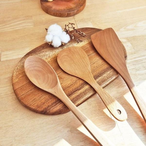 느티나무 원목 다용도 주걱 3종 세트 주방조리도구세트 나무밥주걱