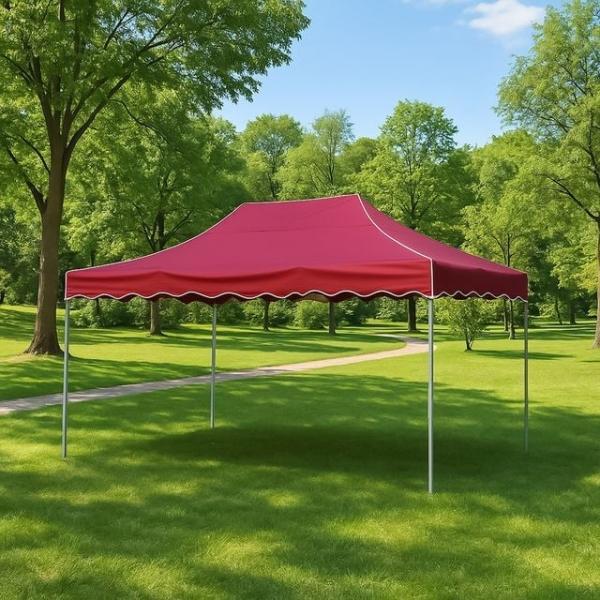 알루미늄 캐노피 천막 300x450cm 레드  행사캐노피 주차장천막