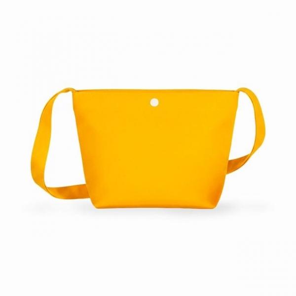 원버튼 캔버스 크로스백 옐로우 미니크로스백 여행용가방