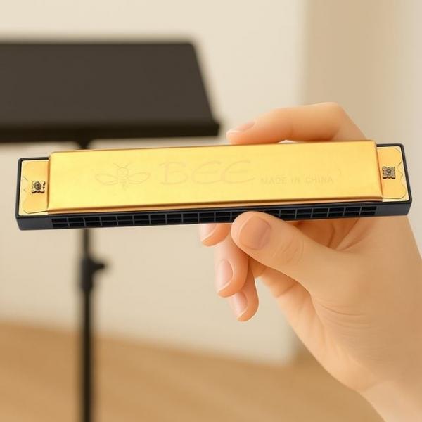 20홀 하모니카 골드  하모니카배우기 악기