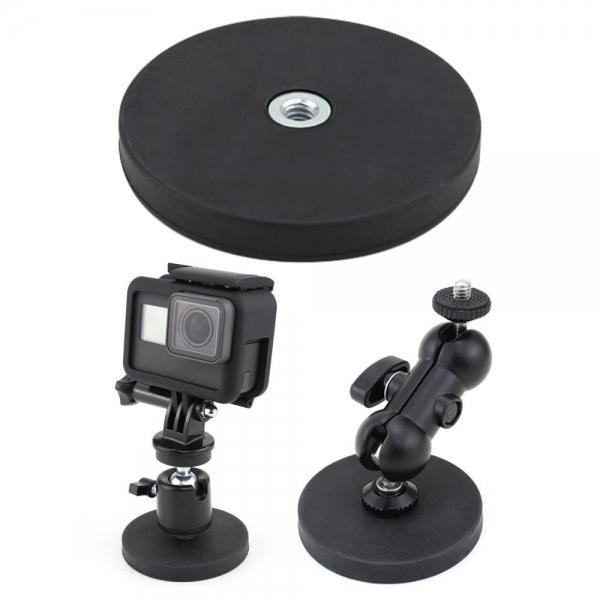 1/4 나사 홀 자석 브라켓 거치대 66mm 조명 액션캠