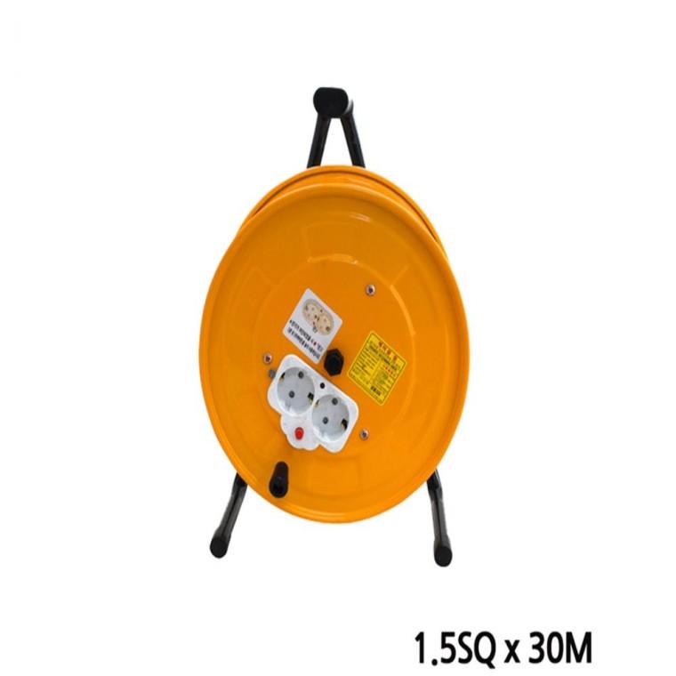 접지형 전선릴 전기연장선 1.5SQ x 30M 캠핑릴선 연장멀티탭 코드연장