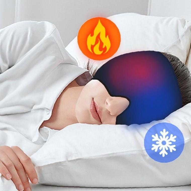 아이스 쿨링 안대 라이트 온열 수면 찜질 얼굴 찜질팩 블랙