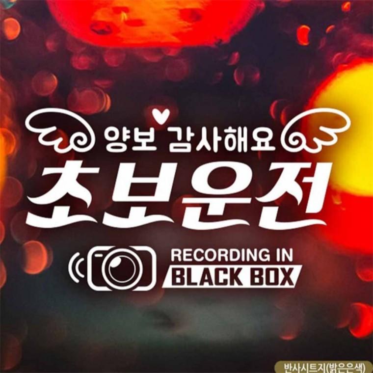 자동차스티커 양보감사해요 초보운전 블랙박스 반사 초보운전스티커 양보운전스티커 고령운전자스티커