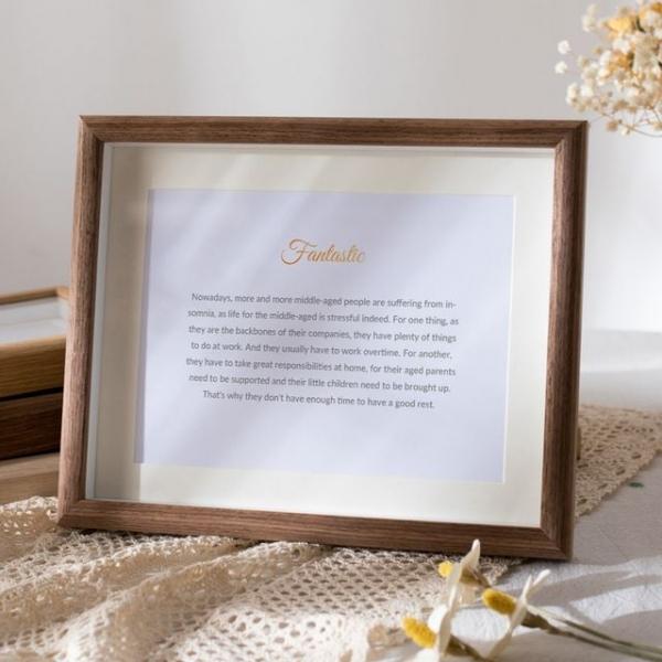 고급 액자 우드 프레임 웨딩액자 탁상액자 벽걸이액자 포스터 사진 상장 그림 인테리어 A4