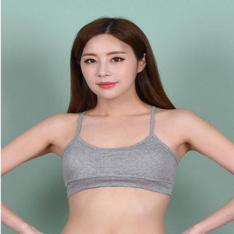 한 X끈 스포츠 브라 노와이어브라 운동브라탑 러닝스포츠브라