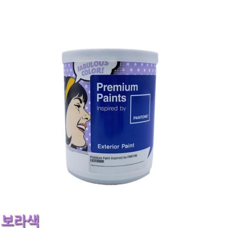 외부용 무광 수성페인트 보라색 1L 담장 콘크리트벽 퍼티